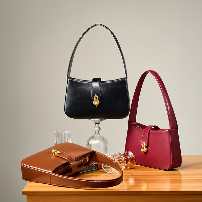 Genuine leather niche high-quality texture underarm bag daily versatile shoulder bag