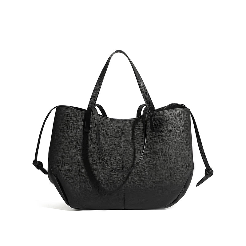 Top layer cowhide large tote bag genuine leather ladies bag versatile shopping basket shopping bag simple mother-and-child bag shoulder bag