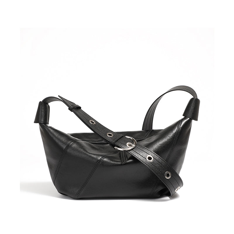 Top layer cowhide genuine leather messenger bag light luxury versatile high-end shoulder bag niche fashion underarm bag