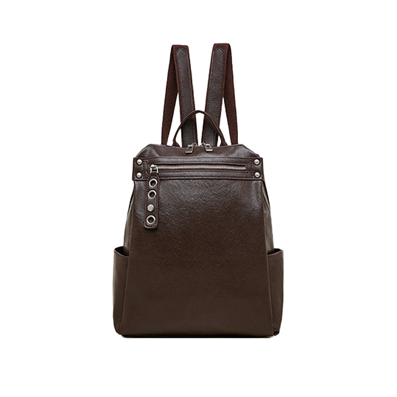 Top layer vegetable tanned cowhide backpack