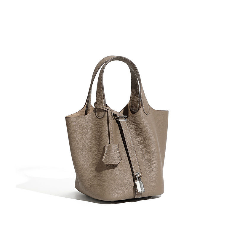Bucket bag genuine leather handbag