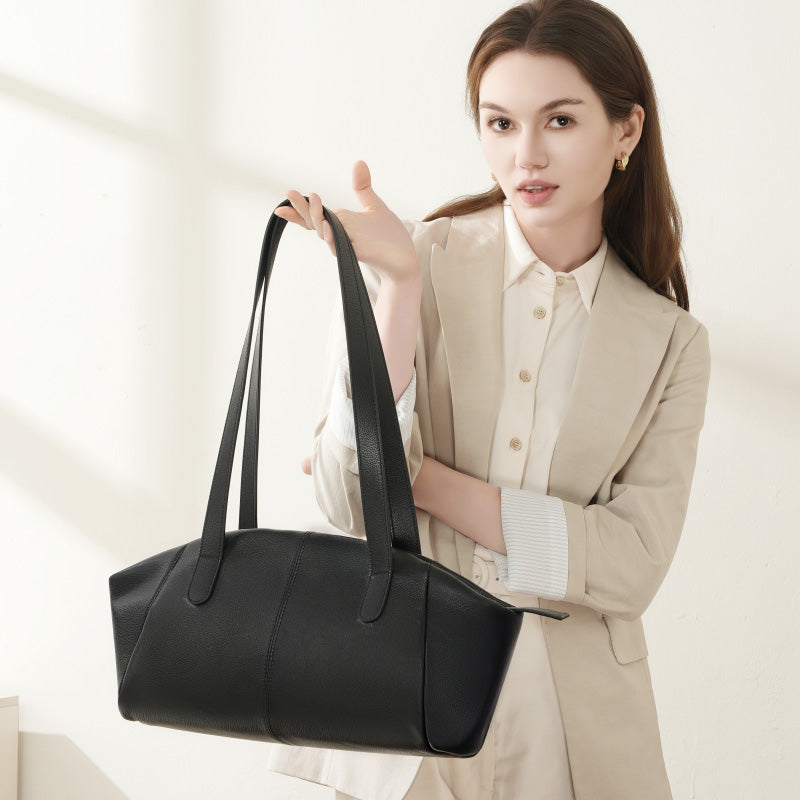 Genuine leather tote bag fashionable underarm bag