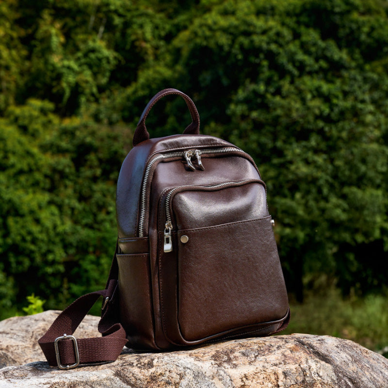 Luxury leather backpack