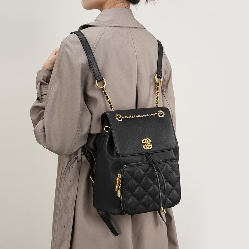 Chanel style chain backpack