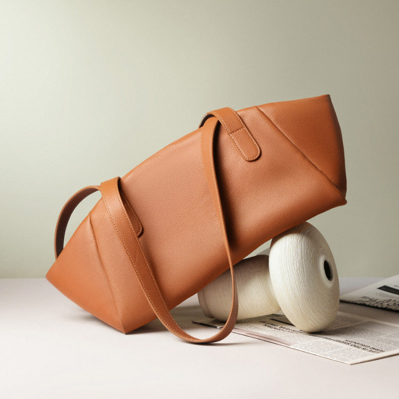 Genuine leather tote bag fashionable underarm bag