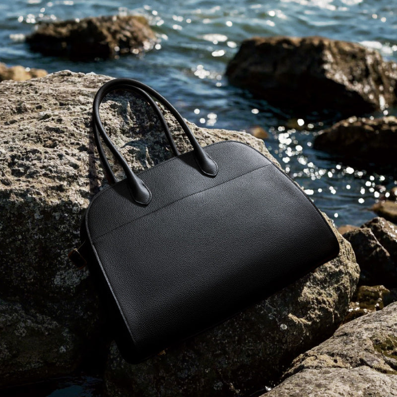 TOGO first layer cowhide tote bag genuine leather large capacity light luxury niche handbag