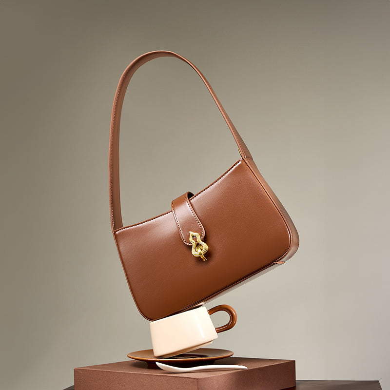Genuine leather niche high-quality texture underarm bag daily versatile shoulder bag