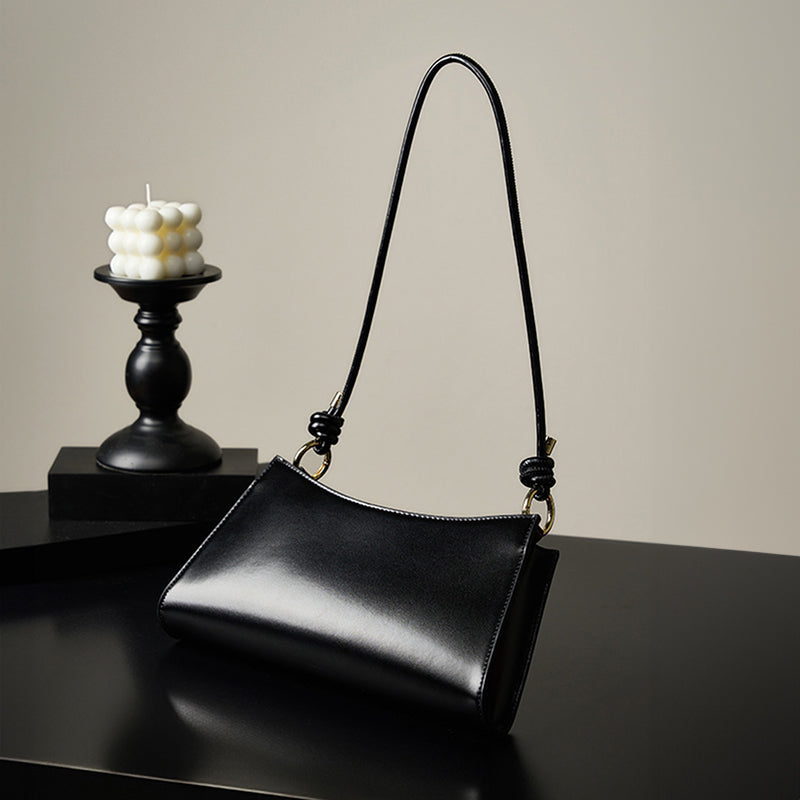 Genuine leather French underarm bag, single shoulder bag, light luxury high-end women's bag