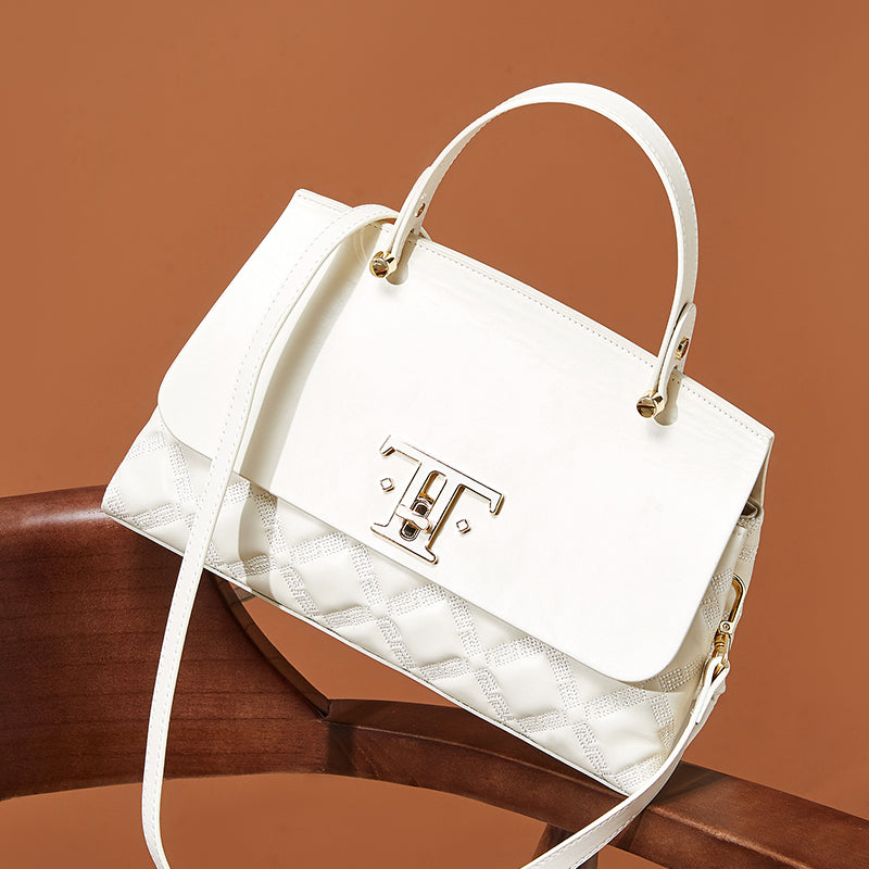 Genuine leather niche simple handbag atmospheric fashion shoulder crossbody tote bag