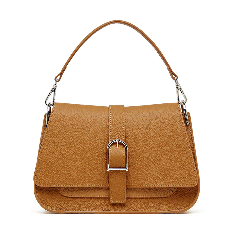 Genuine leather handbags women's bags mom bags ladies versatile simple messenger bags saddle bags