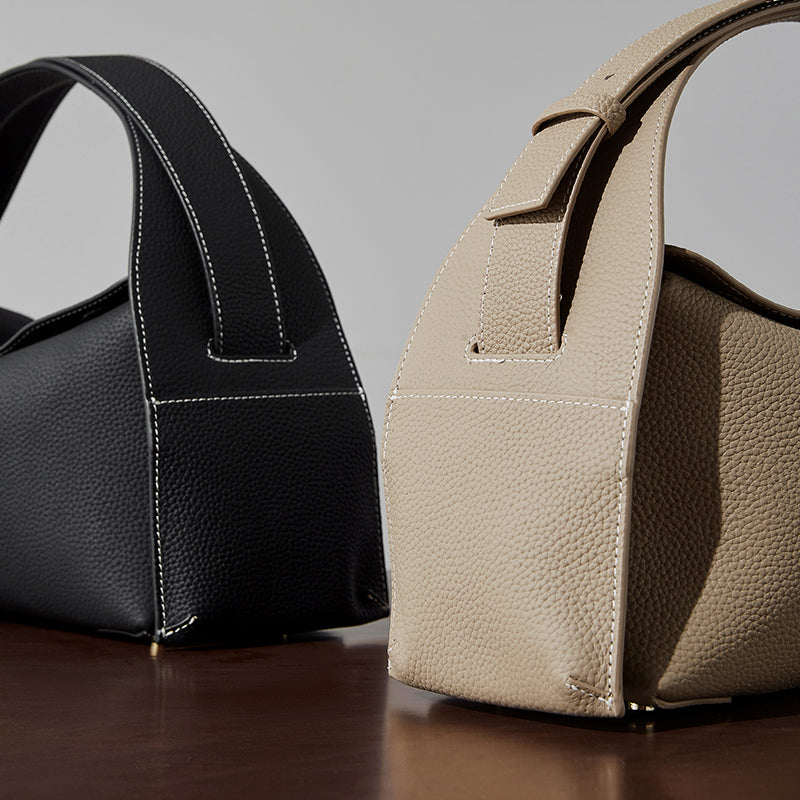 Top layer cowhide handbag