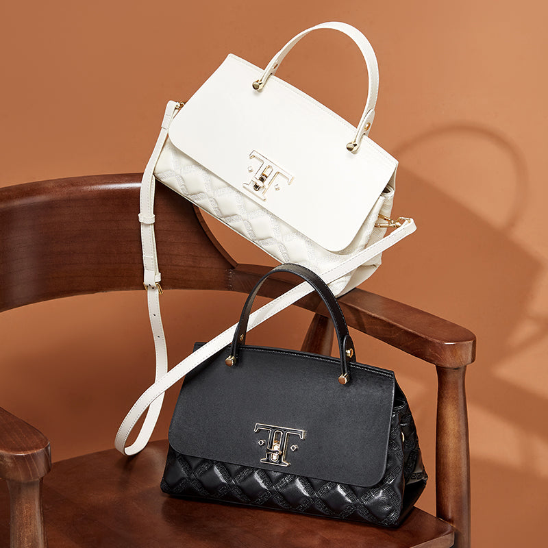 Genuine leather niche simple handbag atmospheric fashion shoulder crossbody tote bag