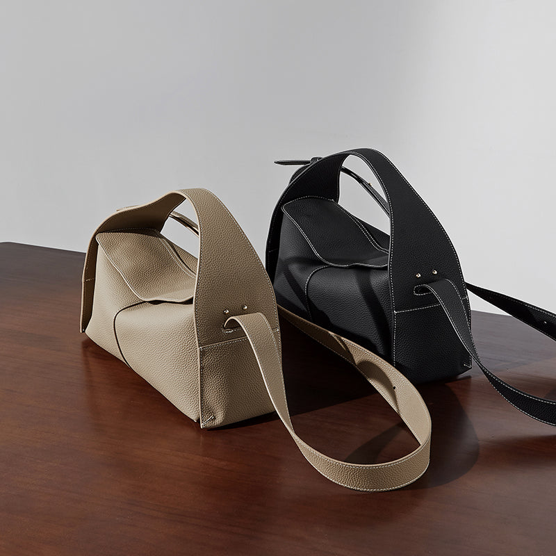 Top layer cowhide handbag