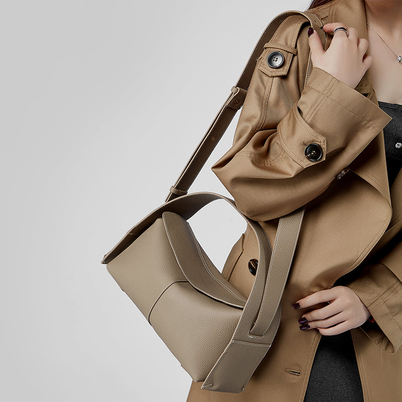 Top layer cowhide handbag
