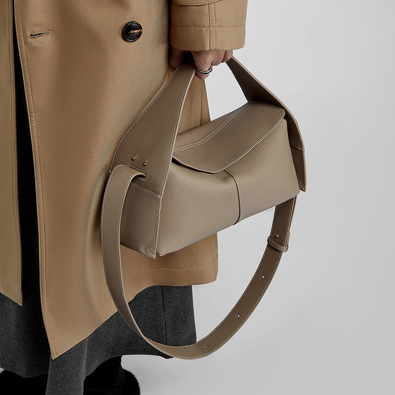 Top layer cowhide handbag