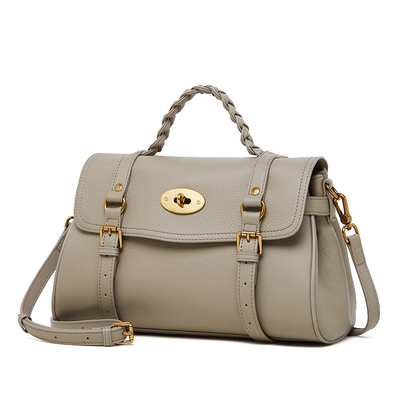 Genuine leather messenger bag handbag shoulder briefcase