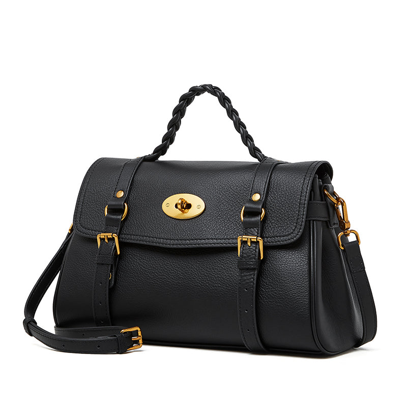 Genuine leather messenger bag handbag shoulder briefcase