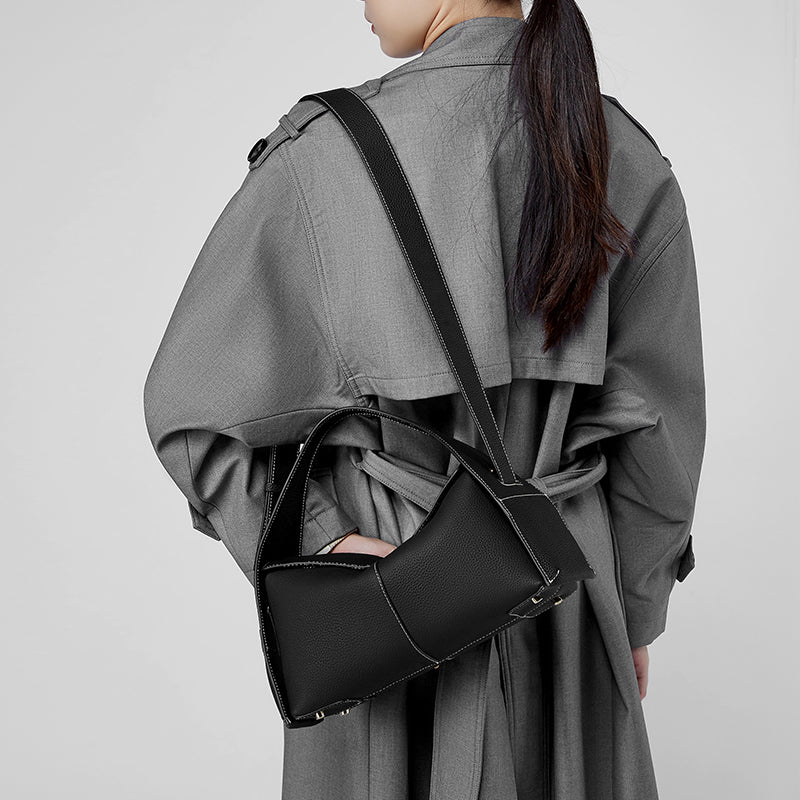 Top layer cowhide handbag