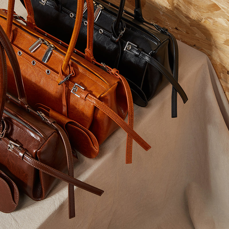Retro motorcycle style cool baguette bag