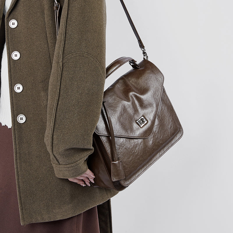High-end messenger bag retro handbag