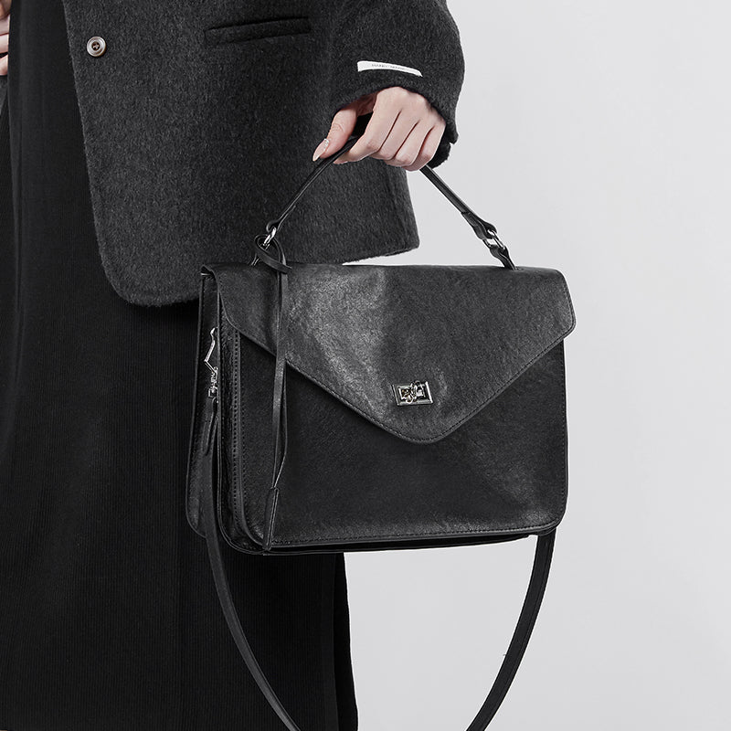 High-end messenger bag retro handbag