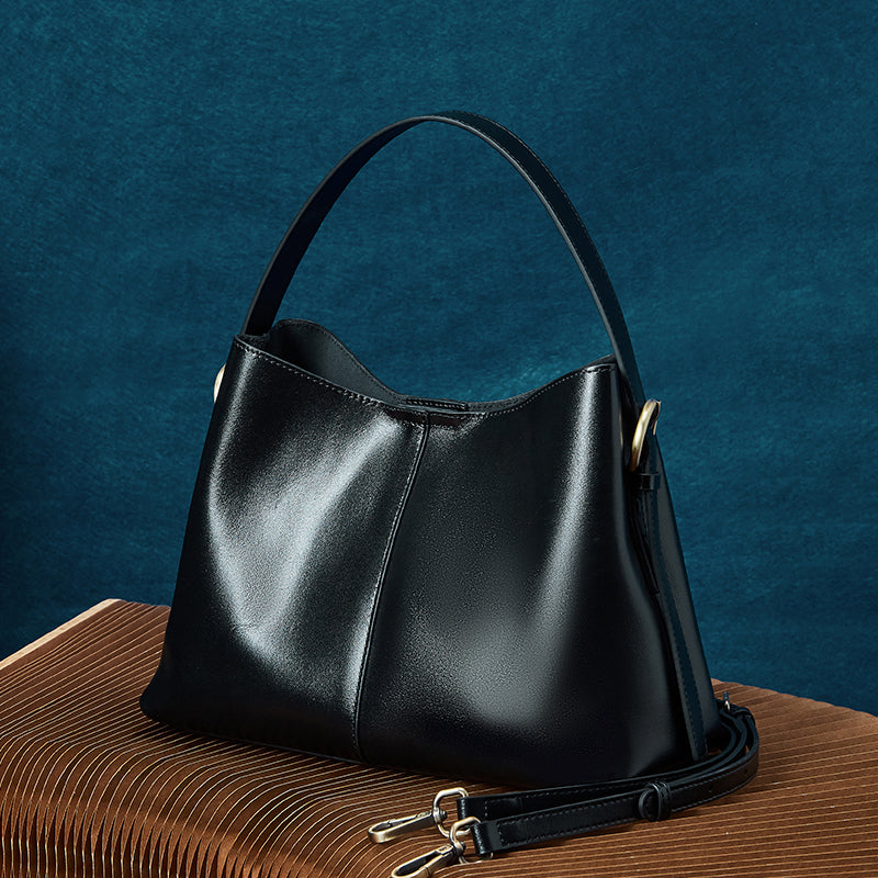 First layer vegetable tanned leather tote bag genuine leather shoulder bag for women large capacity versatile messenger bag
