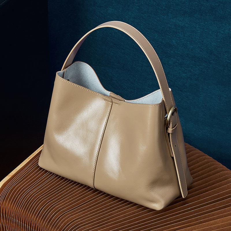 First layer vegetable tanned leather tote bag genuine leather shoulder bag for women large capacity versatile messenger bag