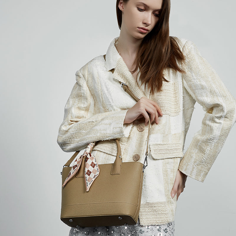 Genuine leather light luxury handbag large capacity versatile shoulder crossbody bag