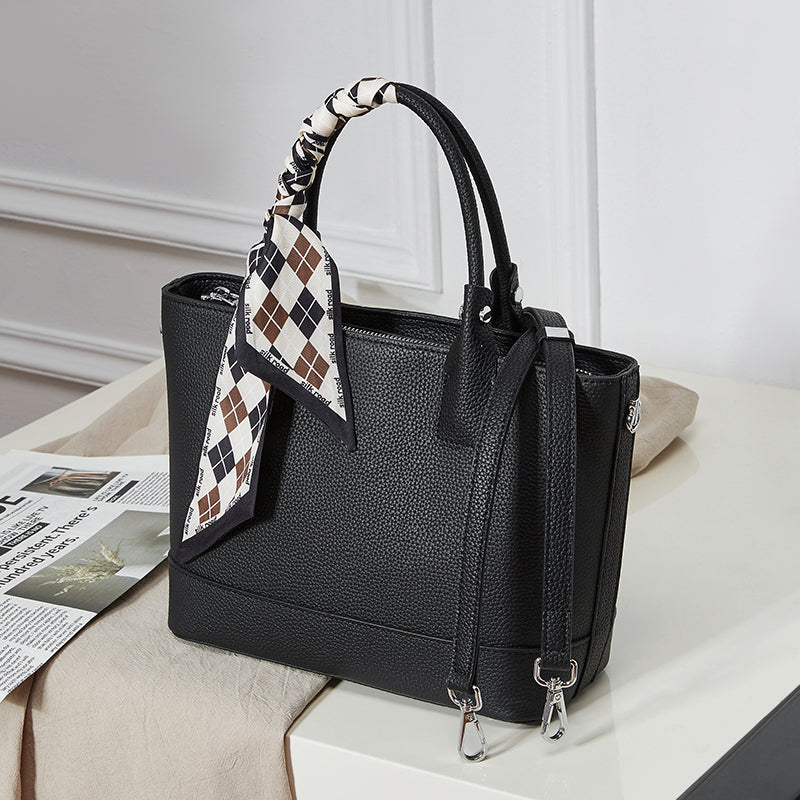 Genuine leather light luxury handbag large capacity versatile shoulder crossbody bag