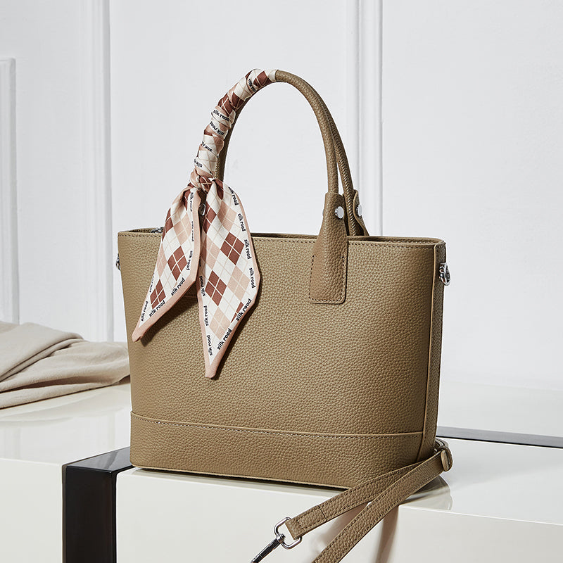 Genuine leather light luxury handbag large capacity versatile shoulder crossbody bag