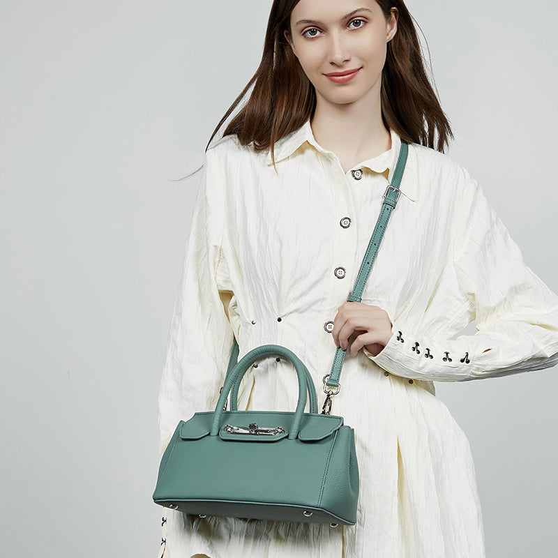 Genuine leather platinum Kelly bag handbag shoulder bag