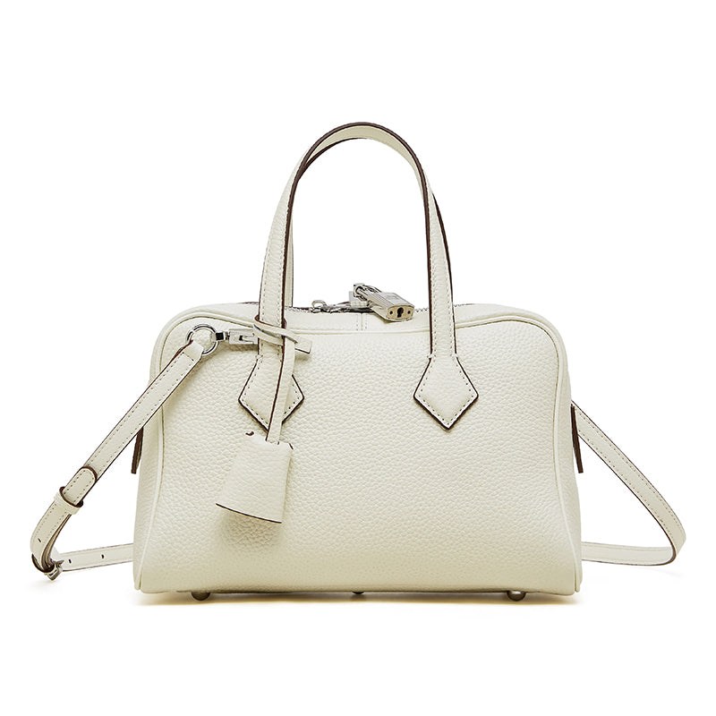 Genuine leather high-grade handbag light luxury TC top layer leather Victoria bag versatile crossbody Boston pillow bag