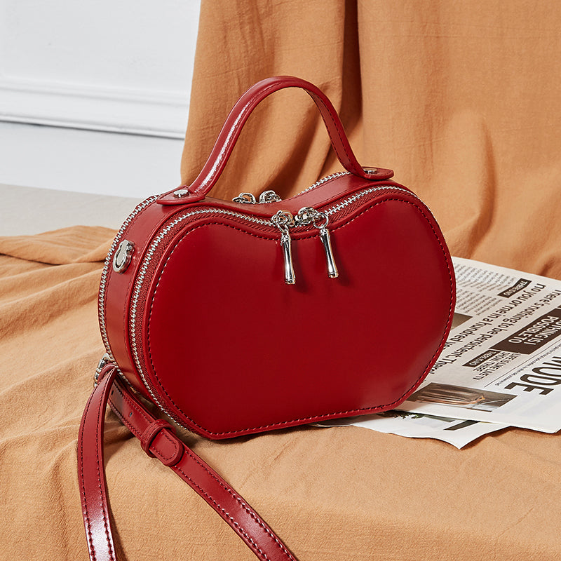 Genuine leather niche design handbag Apple bag women's versatile underarm bag simple shoulder bag