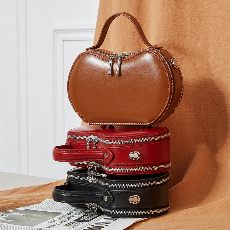 Genuine leather niche design handbag Apple bag women's versatile underarm bag simple shoulder bag