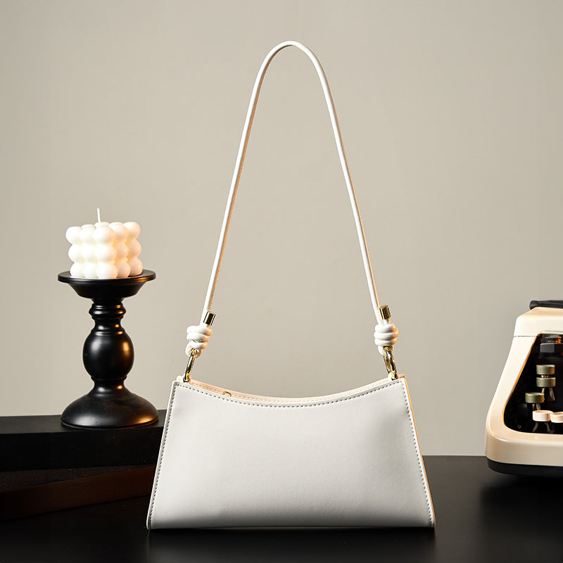 Genuine leather French underarm bag, single shoulder bag, light luxury high-end women's bag