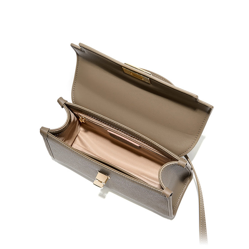 Genuine leather versatile cowhide Kelly bag mini crossbody handbag classic women's bag