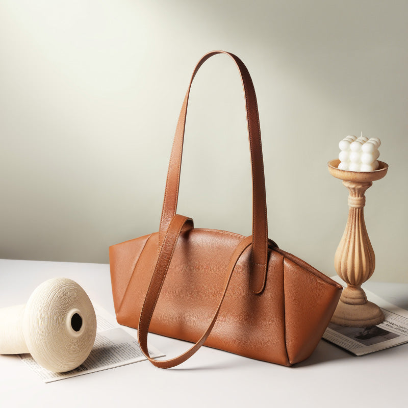 Genuine leather tote bag fashionable underarm bag