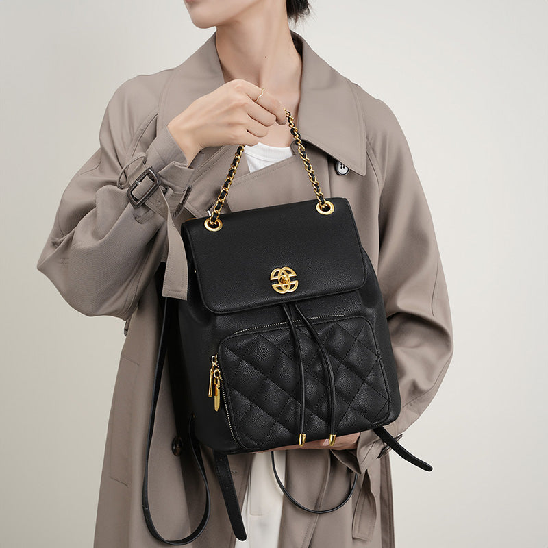 Chanel style chain backpack