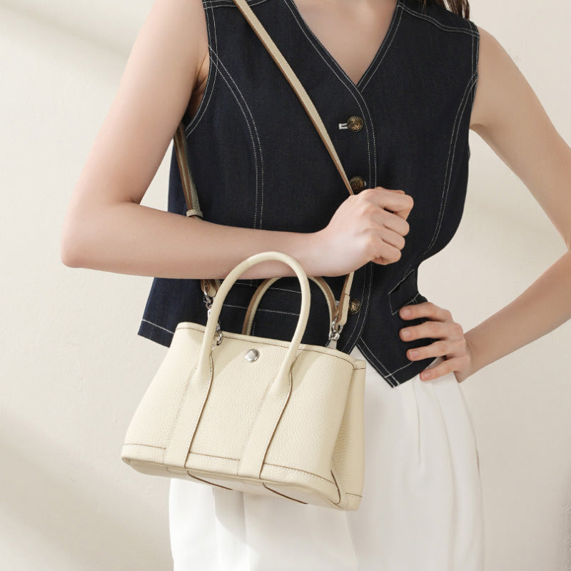 First layer TC cowhide bucket bag handbag