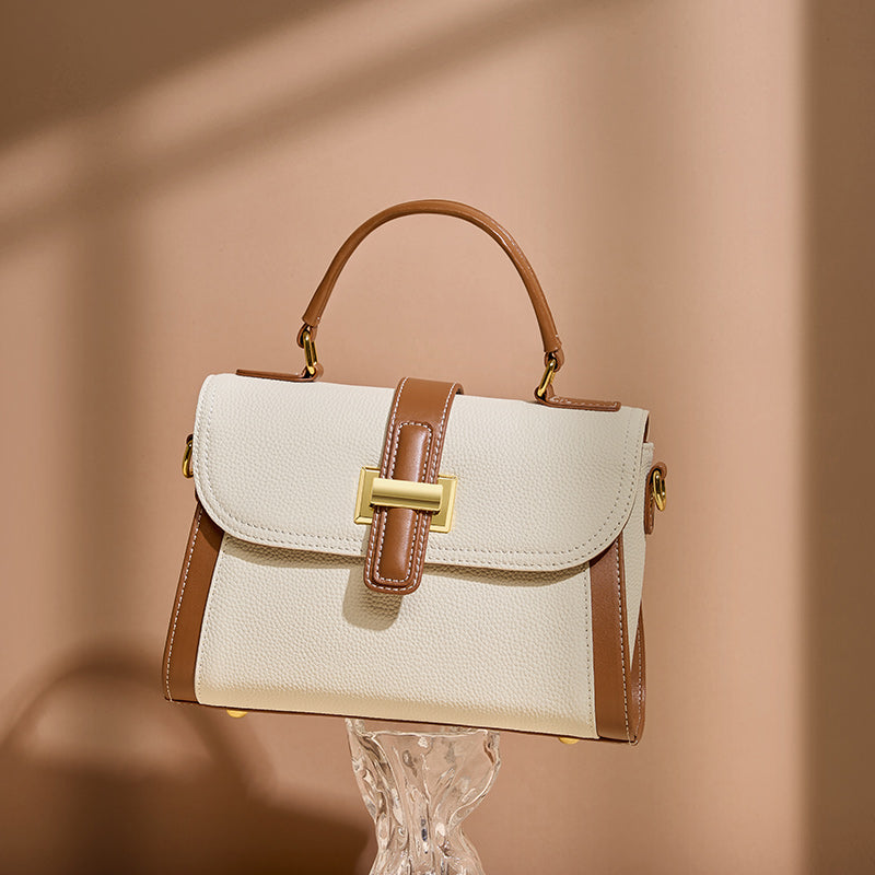 Top-grain cowhide high-quality texture fashion handbag light luxury shoulder messenger bag