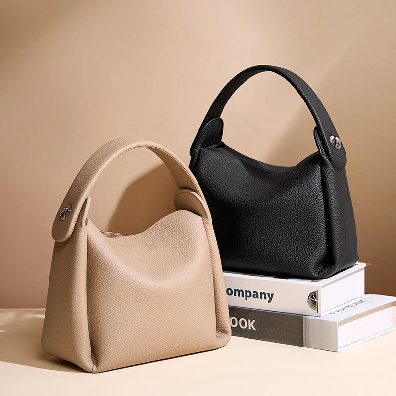 Top layer cowhide versatile handbag niche high-end shoulder messenger bag