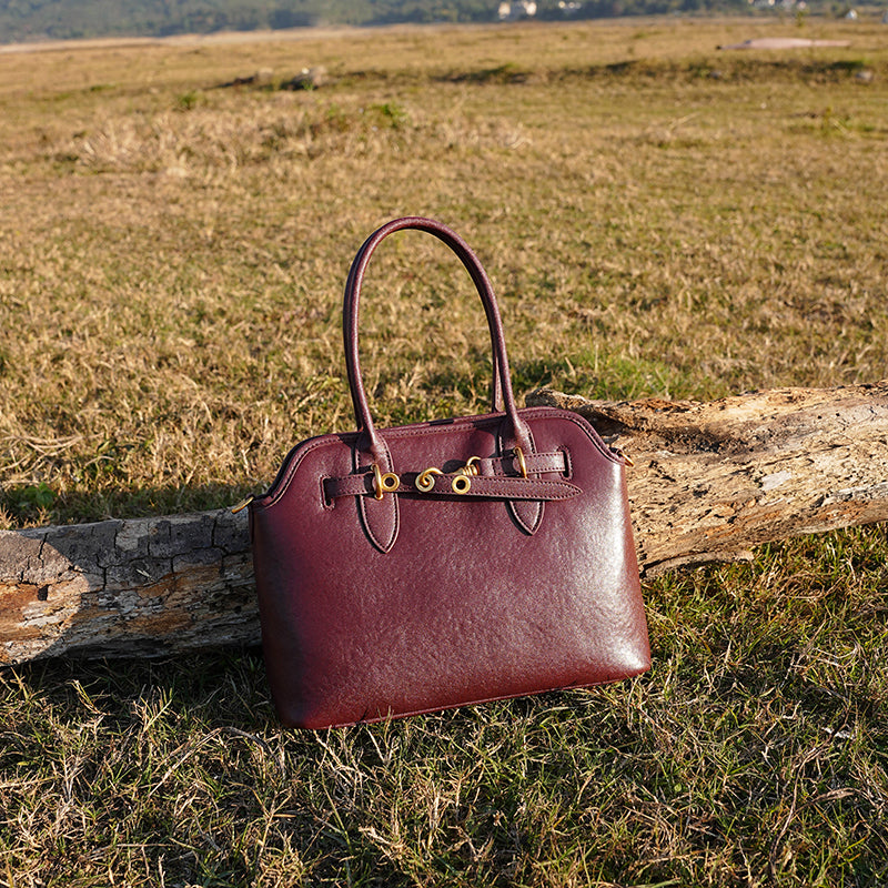 Genuine leather large capacity shoulder underarm bag niche retro versatile handbag crossbody bag