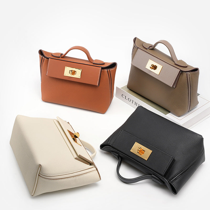 Genuine leather Kelly bag mini top layer cowhide backpack handbag shoulder crossbody backpack