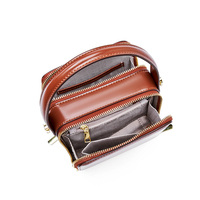 Genuine leather women's fashion box bag light luxury crossbody bag handbag shoulder bag