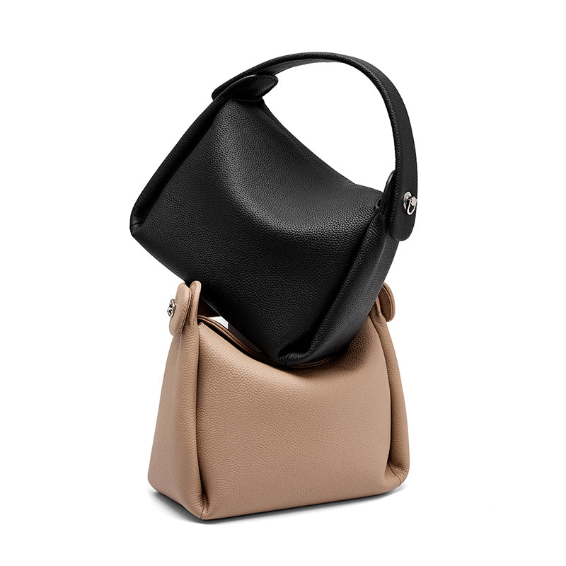 Top layer cowhide versatile handbag niche high-end shoulder messenger bag