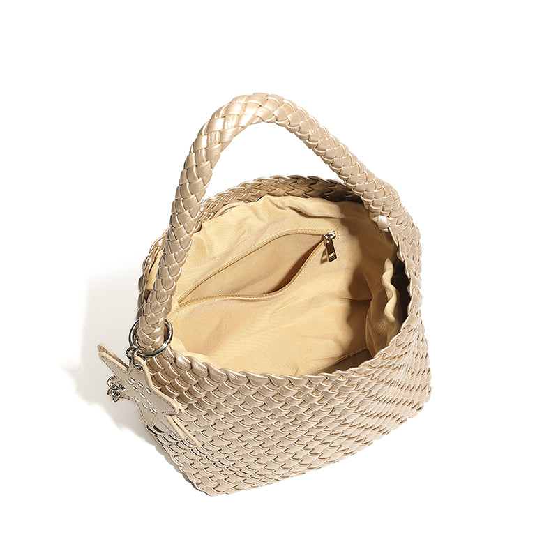 New hand-woven genuine leather texture tote bag large capacity hand-held mother-and-child bag underarm bag shoulder bag for women