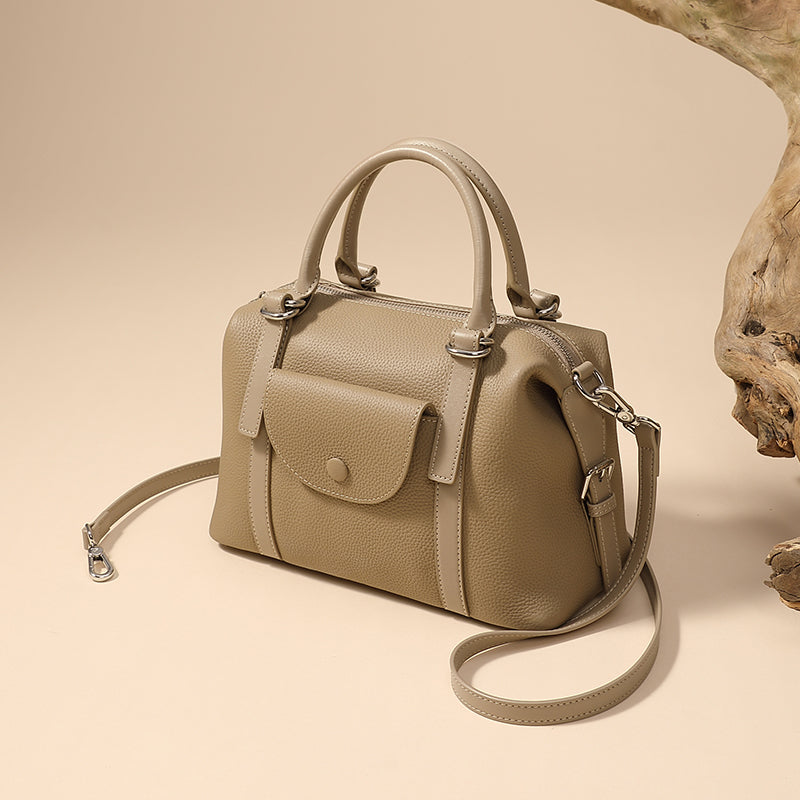 Genuine leather versatile handbag fashionable light luxury shoulder crossbody bag