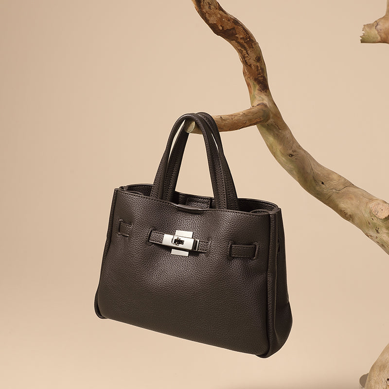 Genuine leather lazy platinum bag niche fashion all-match light luxury style handbag crossbody bag