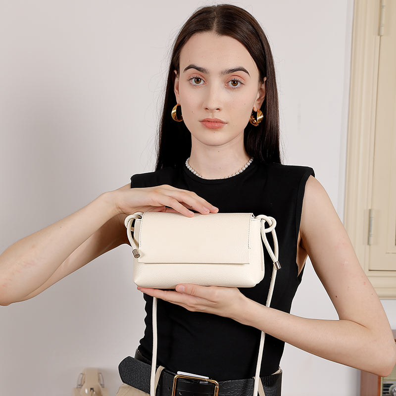 First layer soft cowhide versatile crossbody bag genuine leather women's bag niche shoulder underarm bag small bag