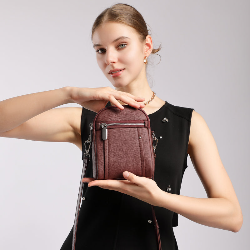 First layer TOGO cowhide crossbody bag mini women's bag small bag versatile fashion mobile phone shoulder bag
